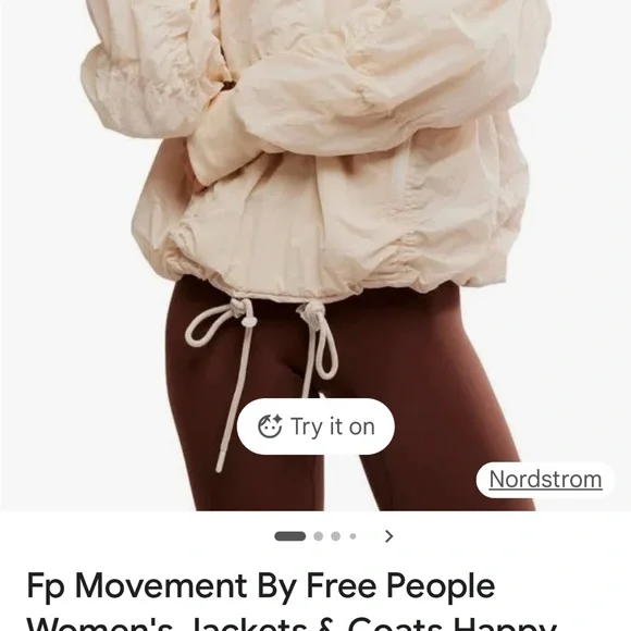 Free People Movement Cream Windbreaker - Picture 1 of 7